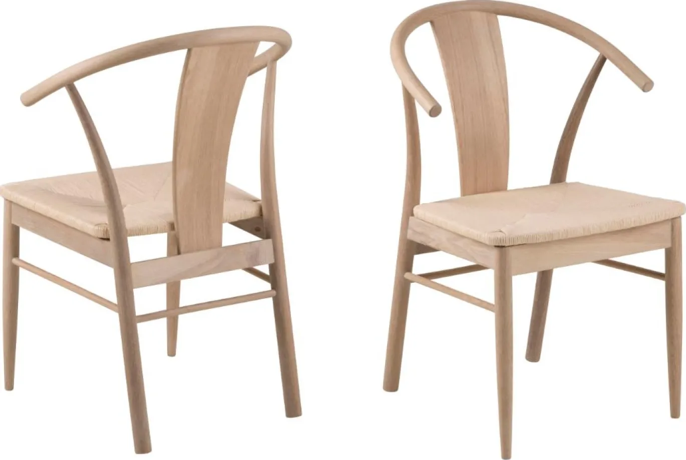 Eetkamerstoel Julen Met Armleuning Paper Plaits Off White - Giga Living