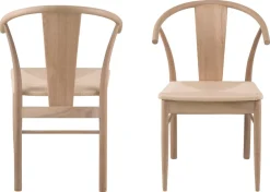 Eetkamerstoel Julen Met Armleuning Paper Plaits Off White - Giga Living