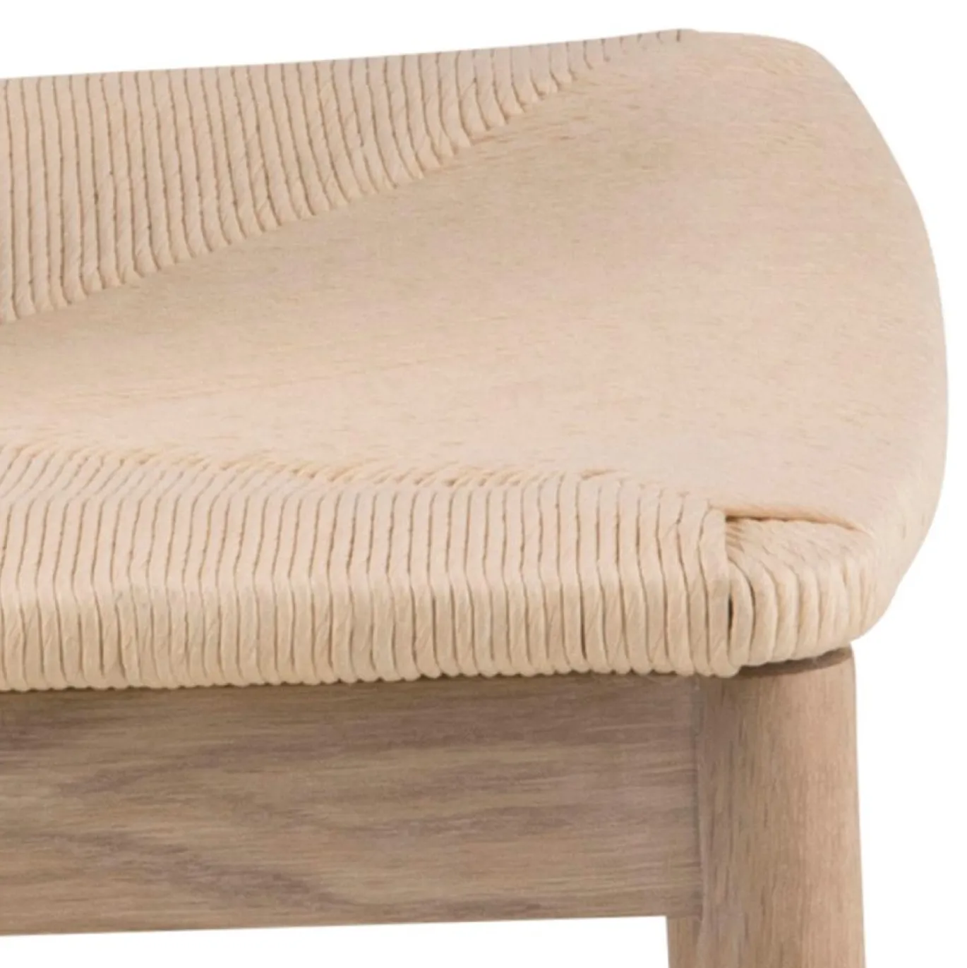 Eetkamerstoel Julen Met Armleuning Paper Plaits Off White - Giga Living