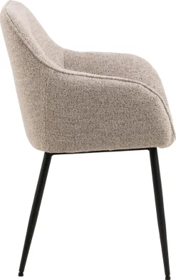 Eetkamerstoel Kelvin Met Armleuning Beige - Giga Living
