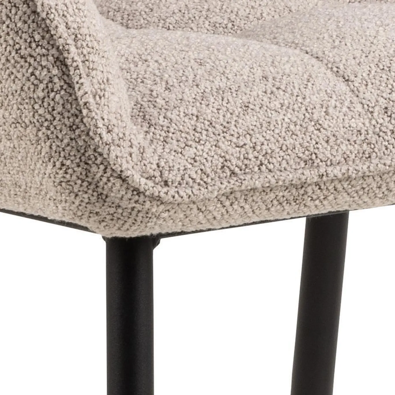 Eetkamerstoel Kelvin Met Armleuning Beige - Giga Living