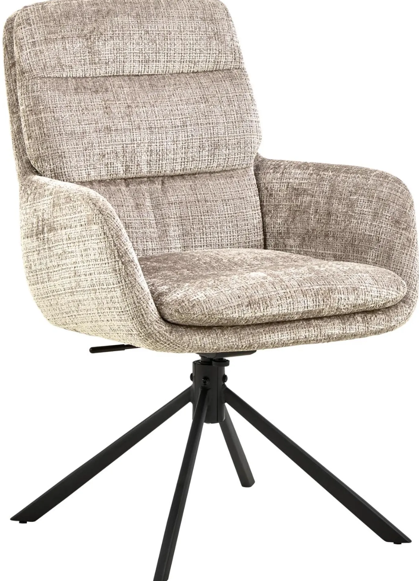 Eetkamerstoel Kieran Met Armleuning Juto Beige Set van 2 - Giga Living