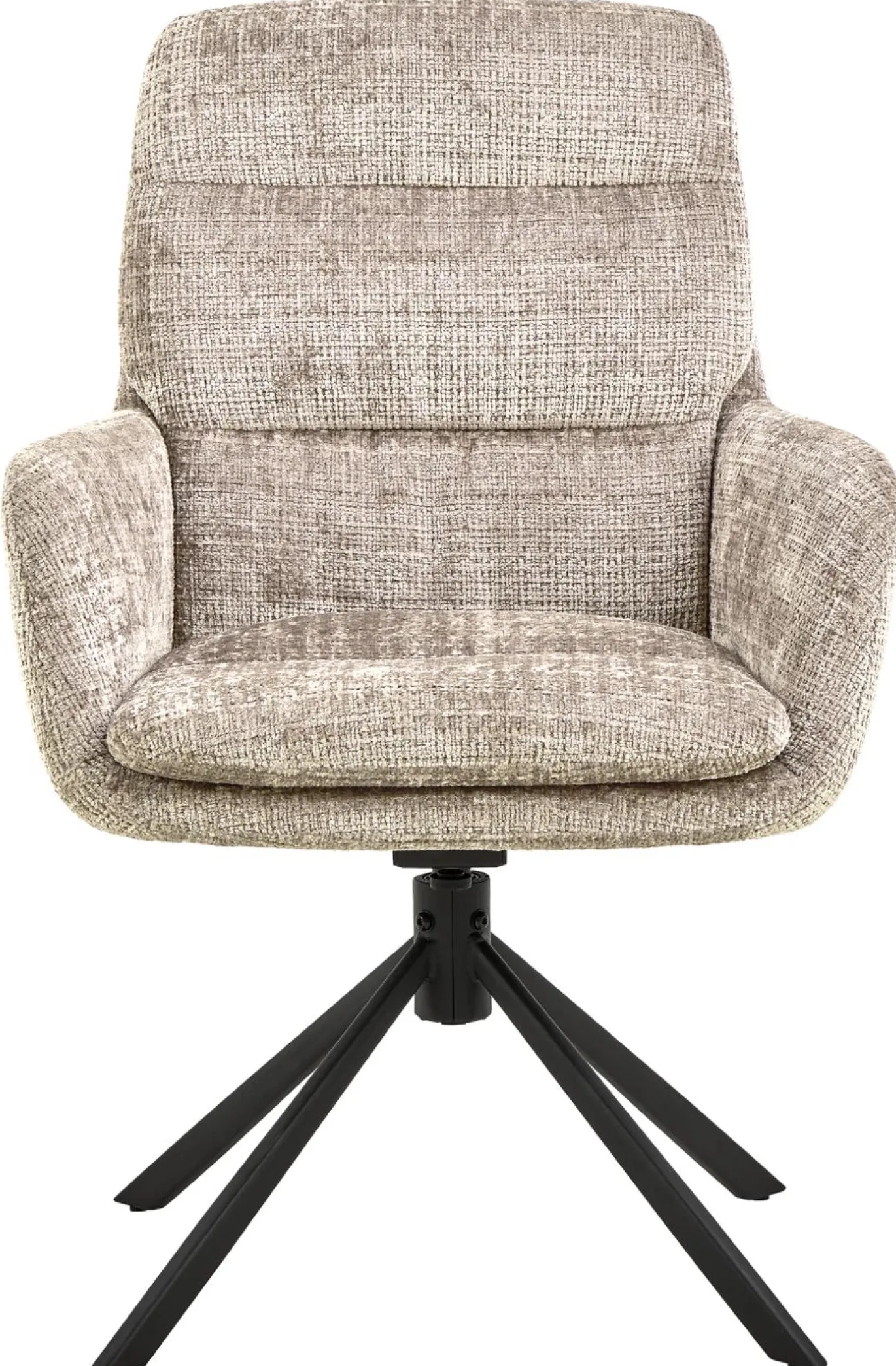 Eetkamerstoel Kieran Met Armleuning Juto Beige Set van 2 - Giga Living