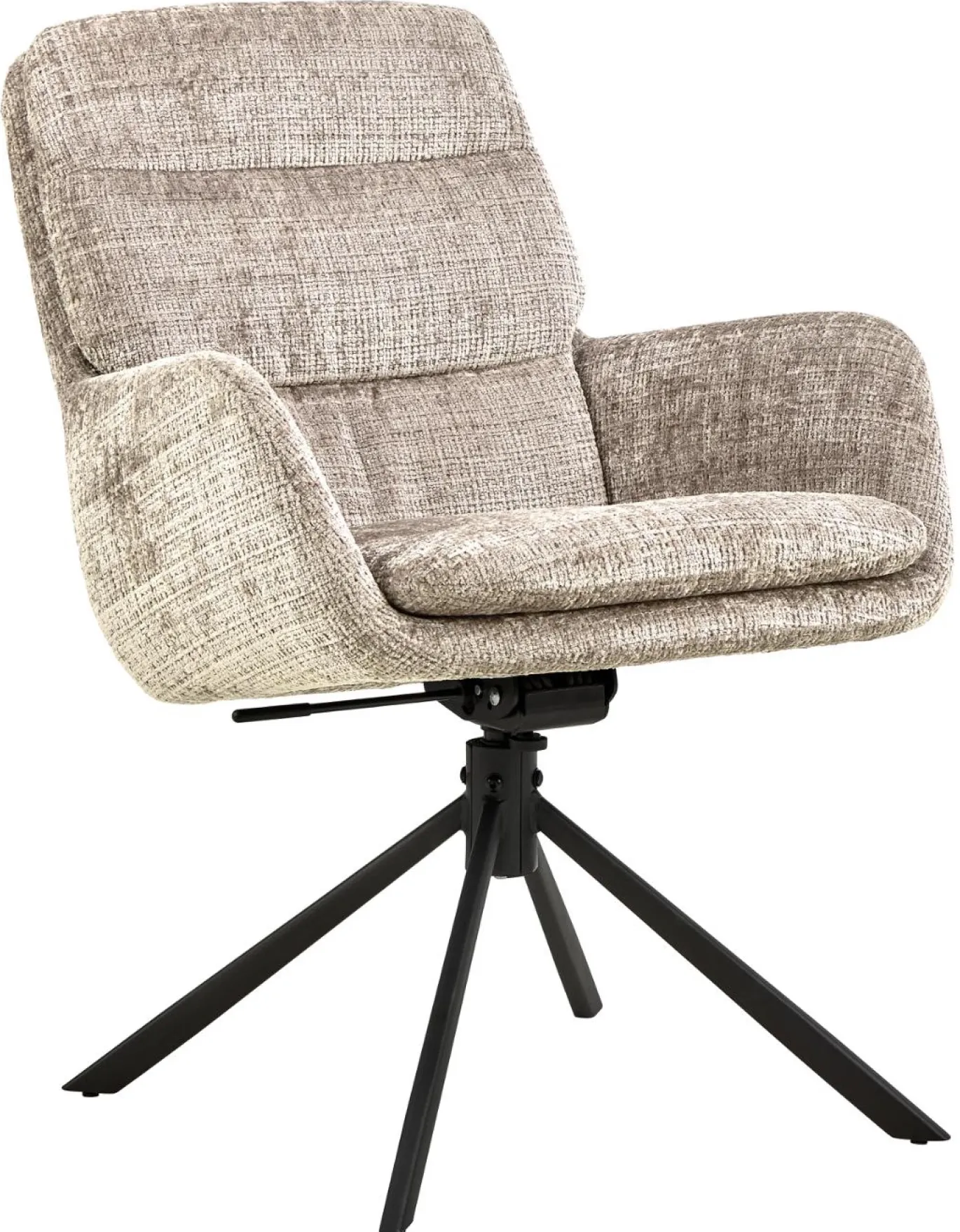 Eetkamerstoel Kieran Met Armleuning Juto Beige Set van 2 - Giga Living