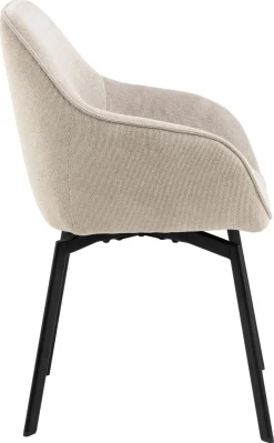 Eetkamerstoel Klaasje met Armleuning Beige - Giga Living