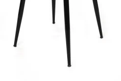 Eetkamerstoel Kusakli Velvet Lichtbruin/Zwart Set van 4
