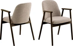 Eetkamerstoel Leonie Met Armleuning Beige Monza - Giga Living