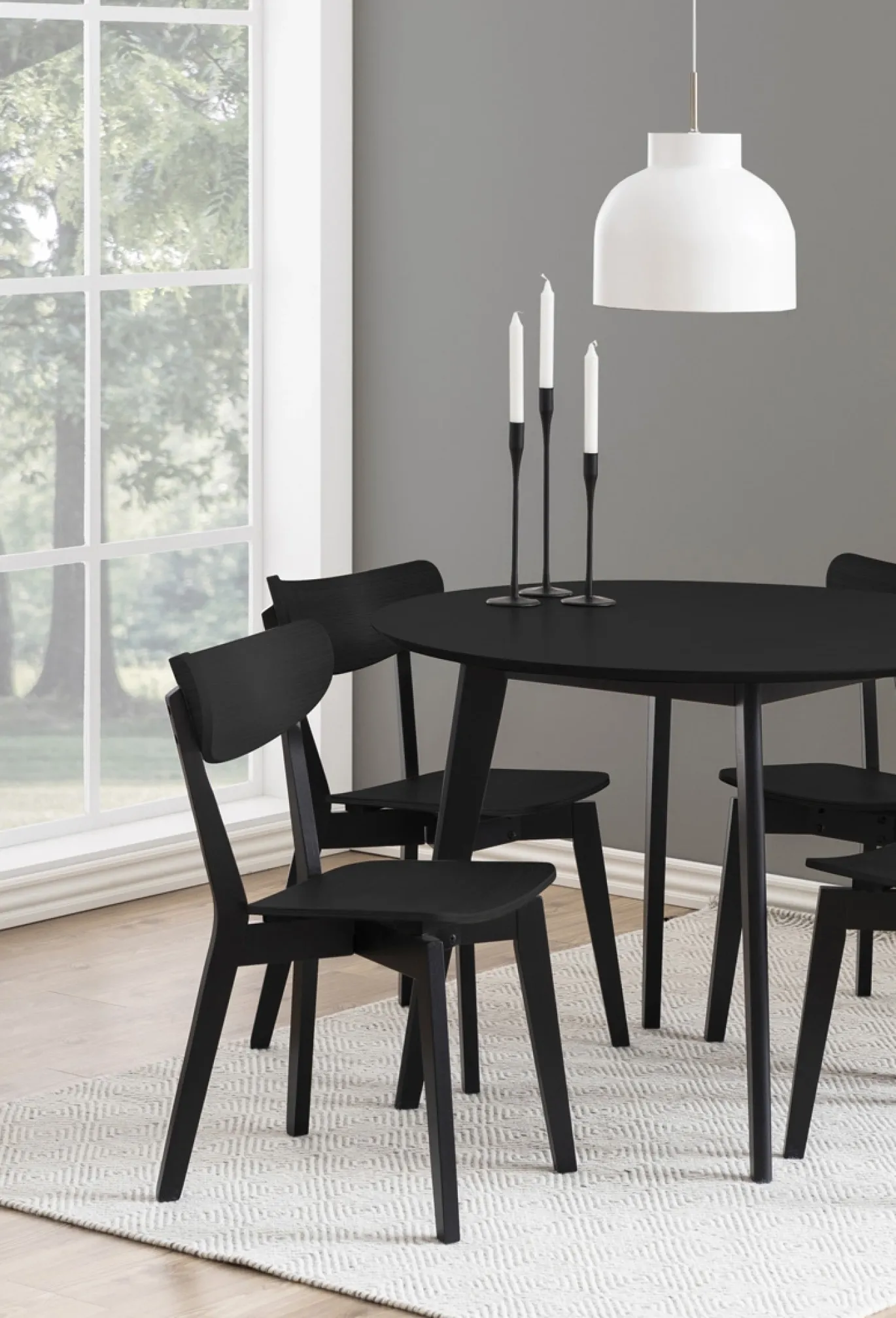 Eetkamerstoel Levi Eiken Fineer Zwart - Giga Living