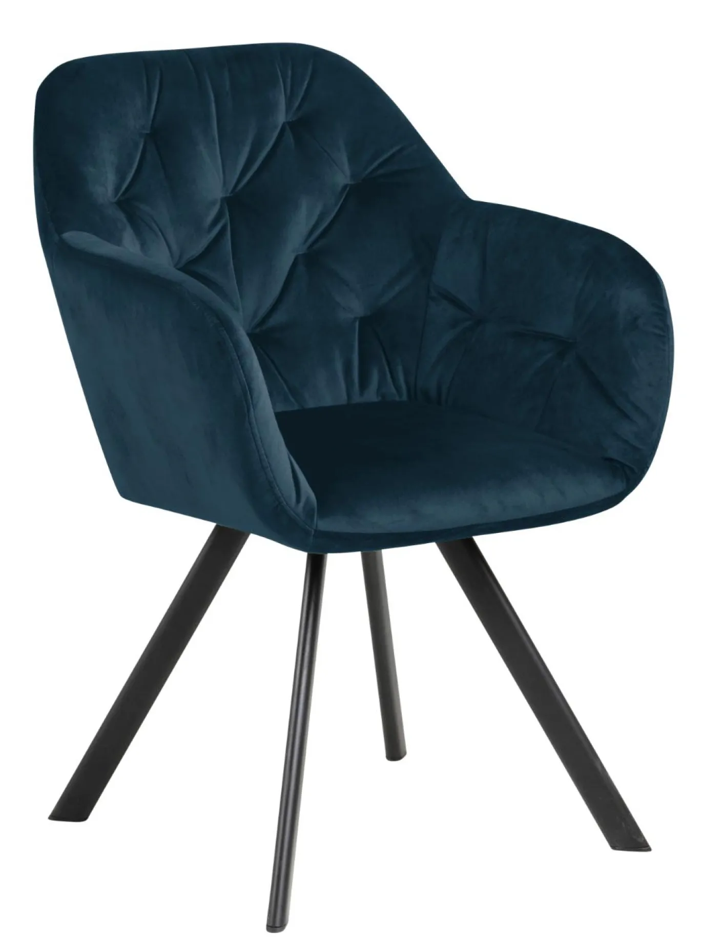 Eetkamerstoel Lida Met Armleuning Navy Blauw - Giga Living