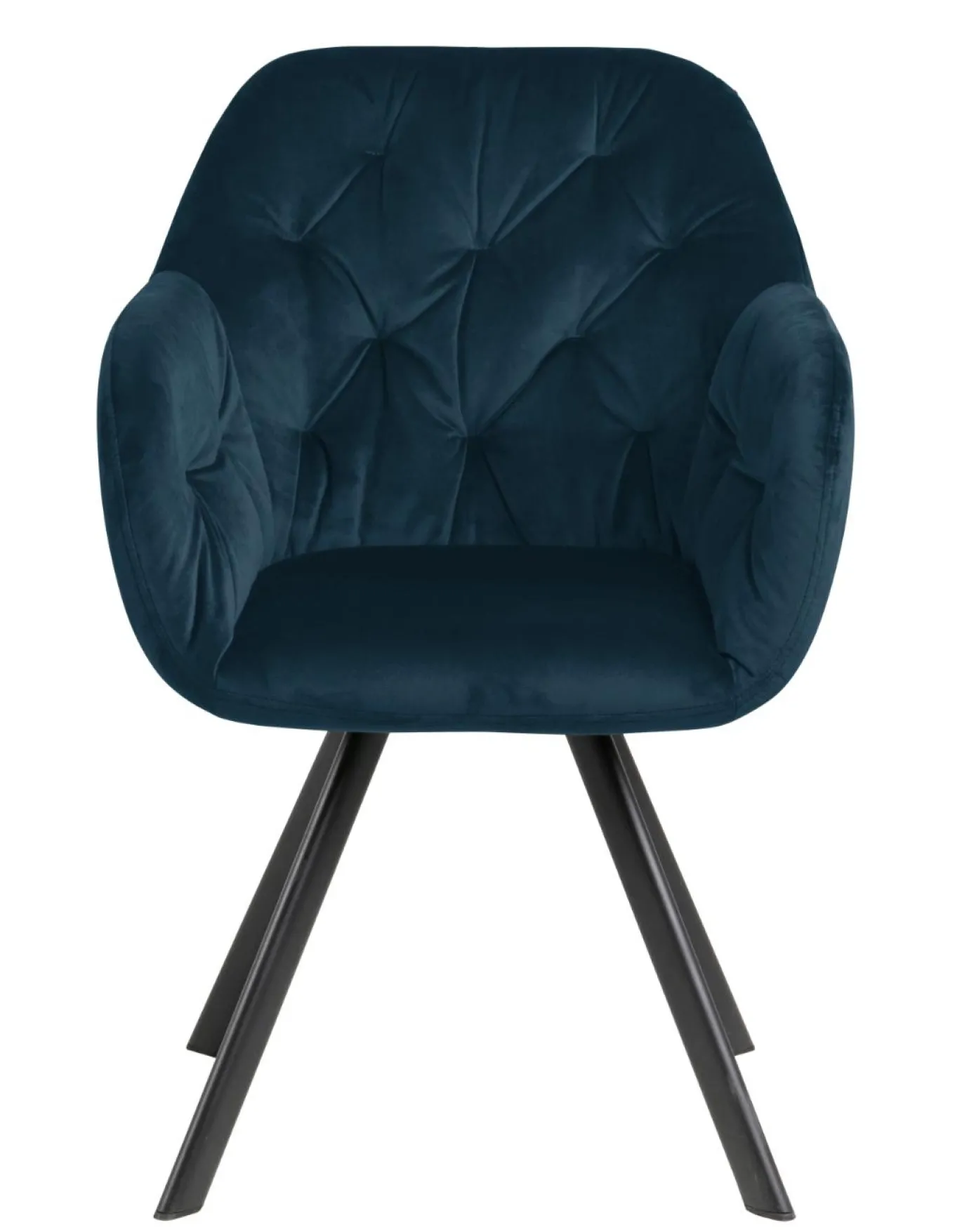 Eetkamerstoel Lida Met Armleuning Navy Blauw - Giga Living
