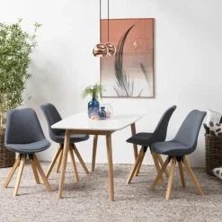 Eetkamerstoel Ljusvik Donkergrijs Corsica - Giga Living
