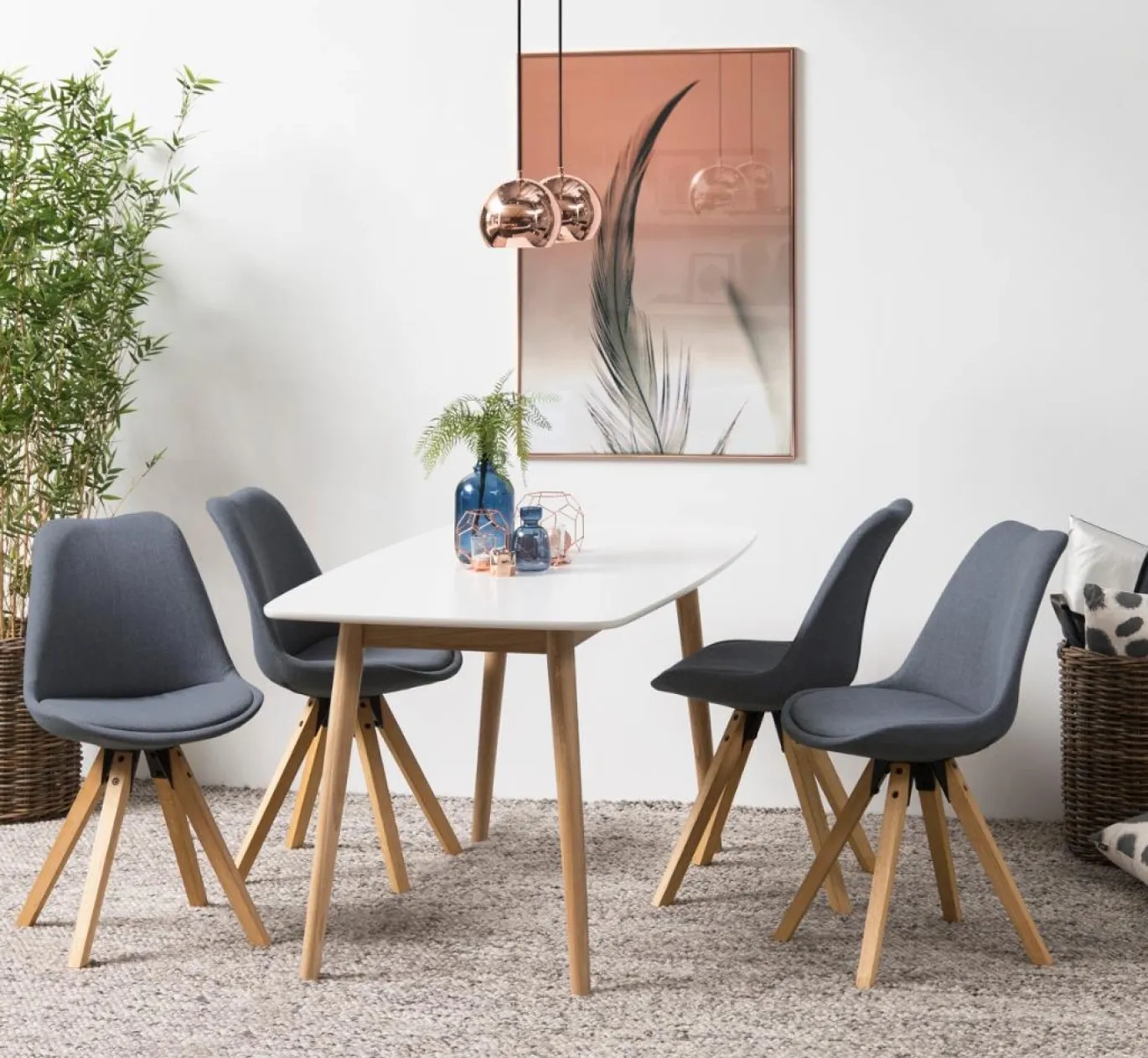 Eetkamerstoel Ljusvik Donkergrijs Corsica - Giga Living
