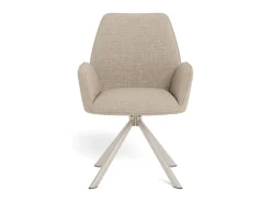 Eetkamerstoel Lorin Met Armleuning Basel Beige Set van 2 - Giga Living