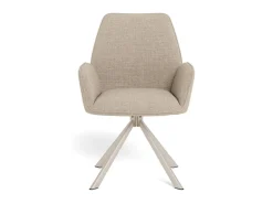 Eetkamerstoel Lorin Met Armleuning Basel Beige Set van 2 - Giga Living