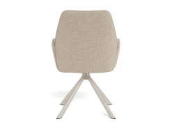 Eetkamerstoel Lorin Met Armleuning Basel Beige Set van 2 - Giga Living