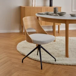 Eetkamerstoel Lucas Swivel Beige - Giga Living