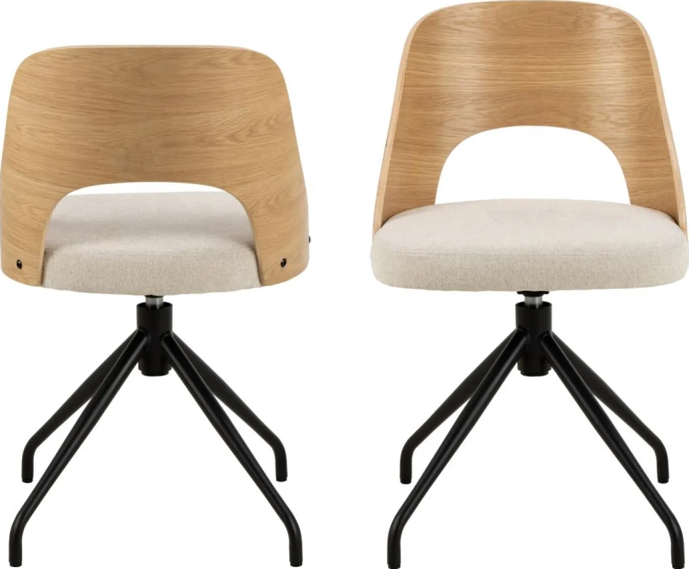 Eetkamerstoel Lucas Swivel Beige - Giga Living