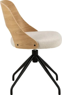 Eetkamerstoel Lucas Swivel Beige - Giga Living