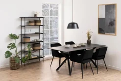 Eetkamerstoel Lucca Met Armleuning Zwart - Giga Living