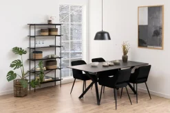 Eetkamerstoel Lucca Met Armleuning Zwart - Giga Living