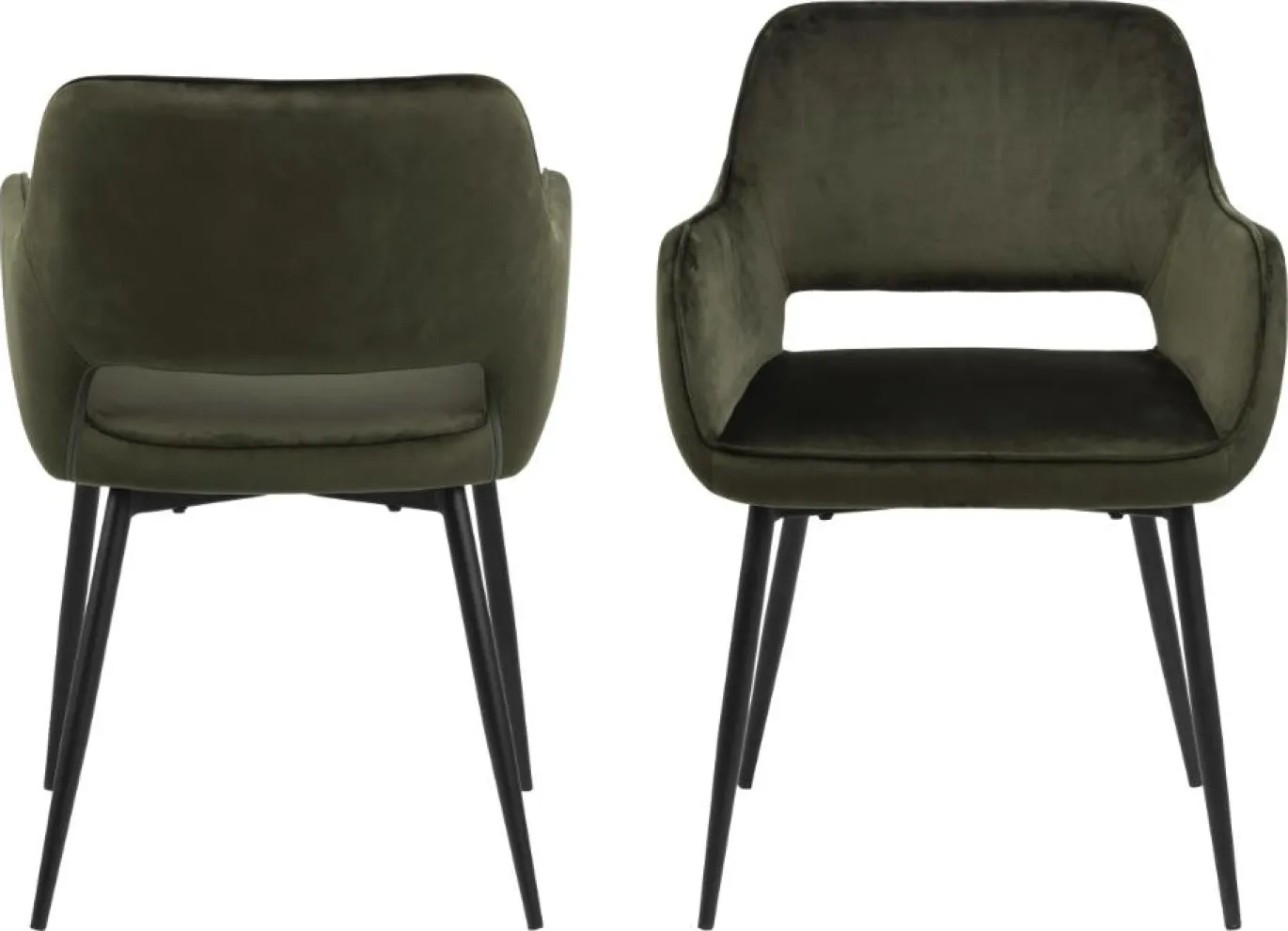 Eetkamerstoel Lucca Met Armleuning Groen - Giga Living