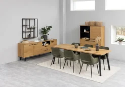 Eetkamerstoel Lucca Met Armleuning Groen - Giga Living