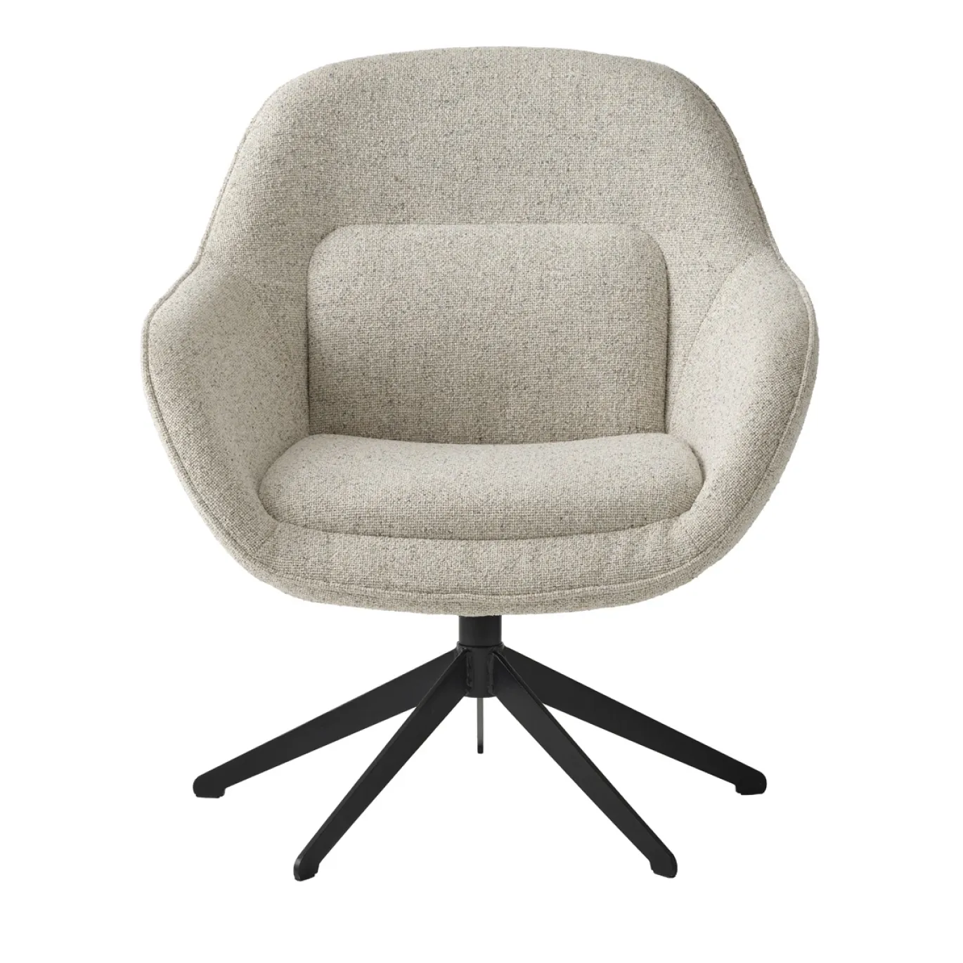 Eetkamerstoel Lynn Lounge Off White Melange Swivel - Giga Living