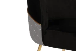 Eetkamerstoel Madrid Velvet Zwart Set van 2