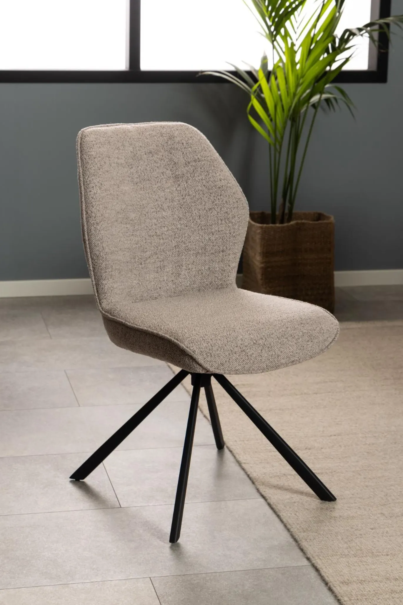 Eetkamerstoel Marouan Monza Beige Draaibaar - Giga Living