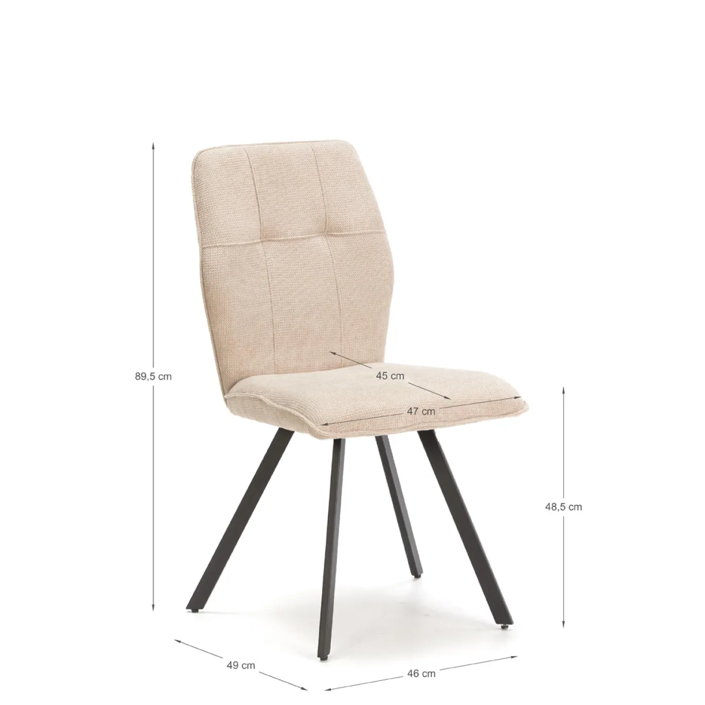Eetkamerstoel Mery Beige - Giga Meubel