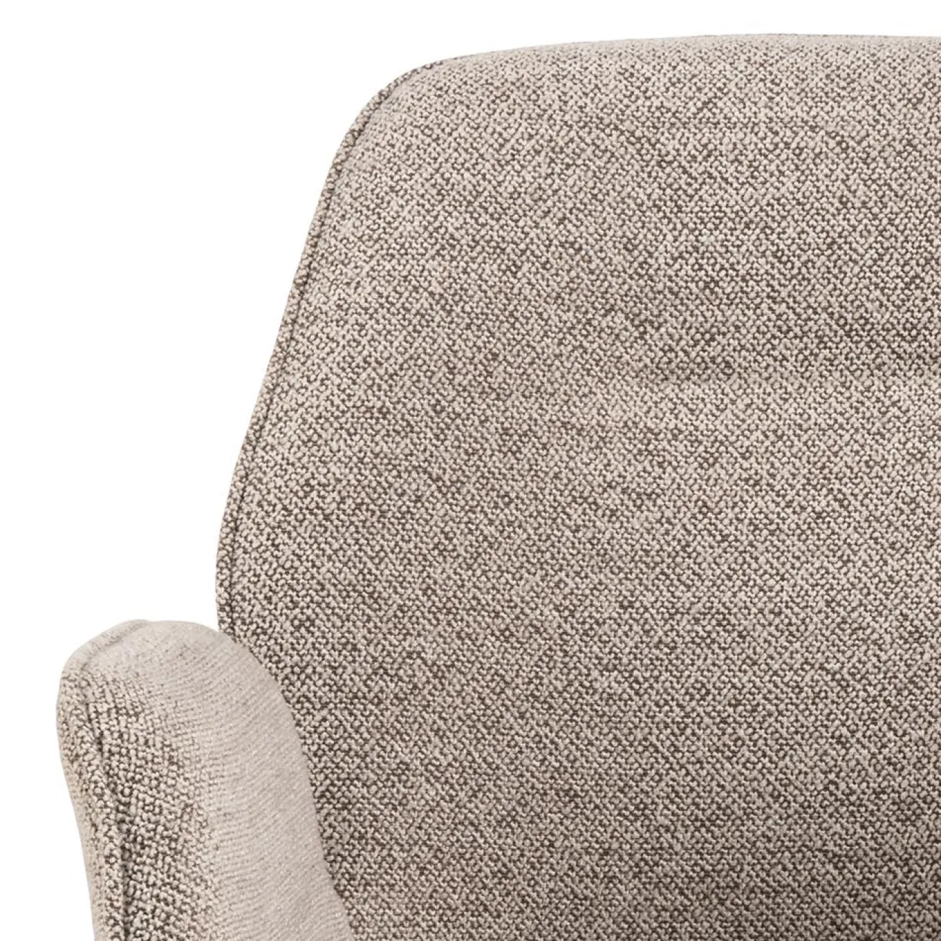 Eetkamerstoel met Armleuning Marouan Bouclé Beige - Giga Living
