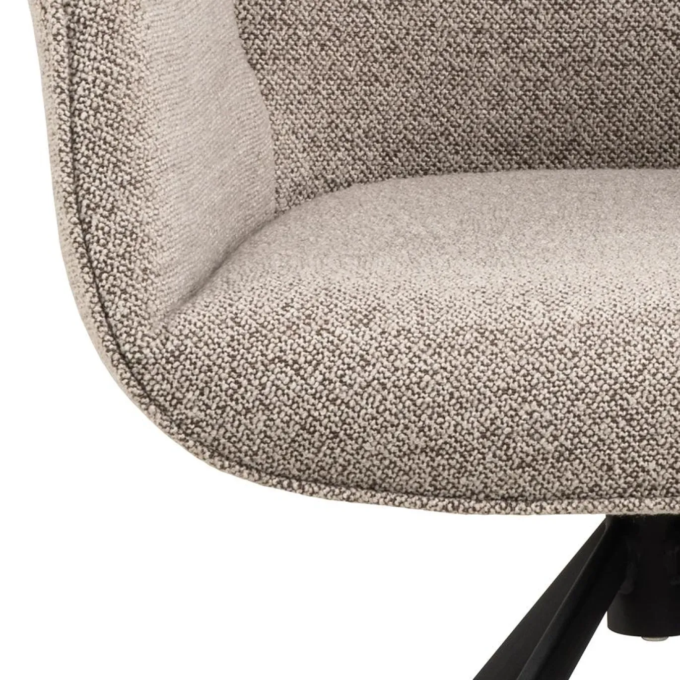 Eetkamerstoel met Armleuning Marouan Bouclé Beige - Giga Living