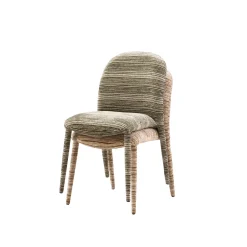 Eetkamerstoel Mia Taupe Chenille - Giga Meubel