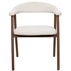 Eetkamerstoel Mila Beige/Walnoot - Giga Meubel