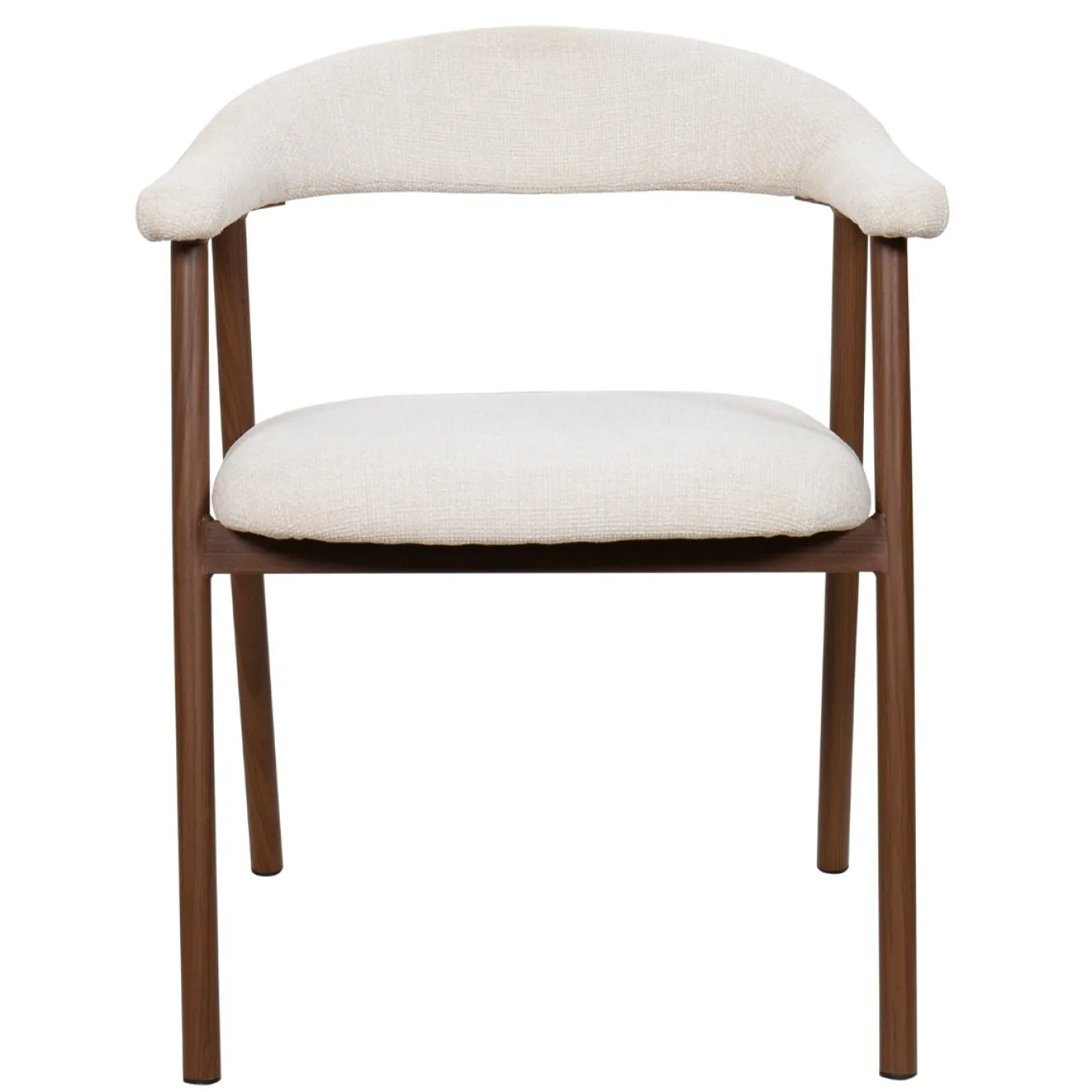 Eetkamerstoel Mila Beige/Walnoot - Giga Meubel