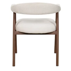 Eetkamerstoel Mila Beige/Walnoot - Giga Meubel
