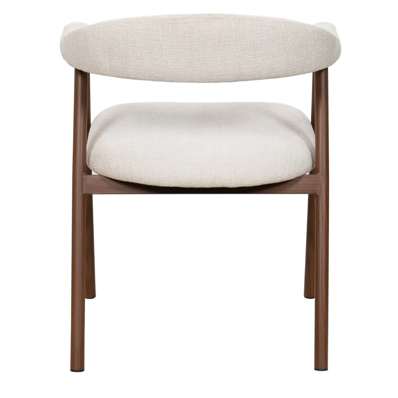 Eetkamerstoel Mila Beige/Walnoot - Giga Meubel