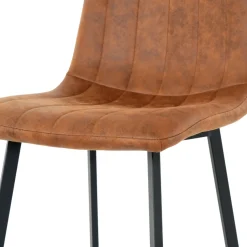 Eetkamerstoel Minsk Microleder Cognac - Giga Meubel