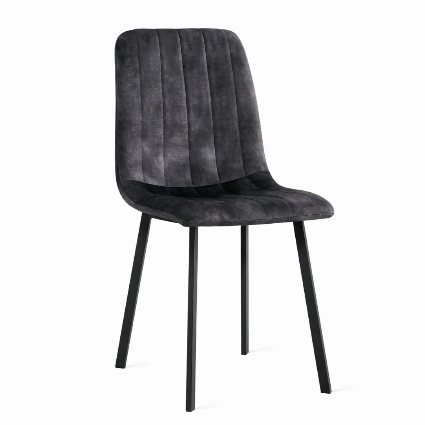Eetkamerstoel Minsk Velvet Antraciet - Giga Meubel