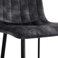 Eetkamerstoel Minsk Velvet Antraciet - Giga Meubel