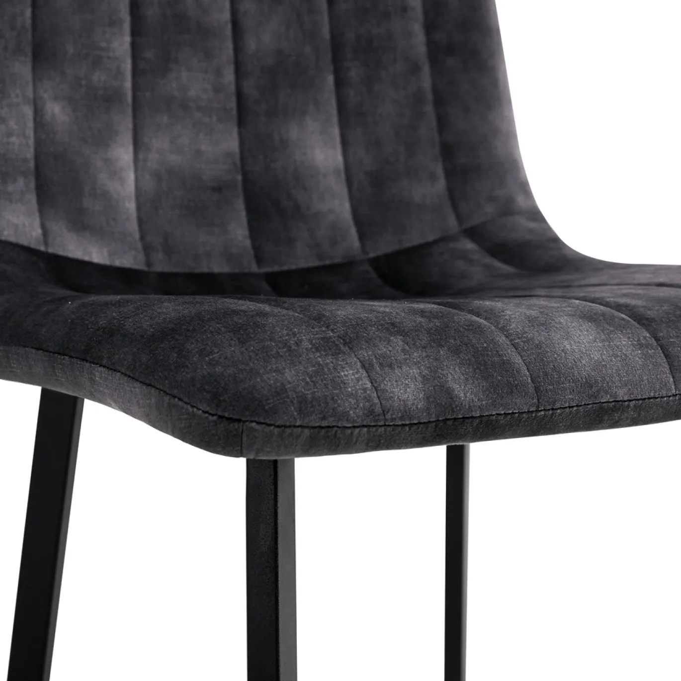 Eetkamerstoel Minsk Velvet Antraciet - Giga Meubel