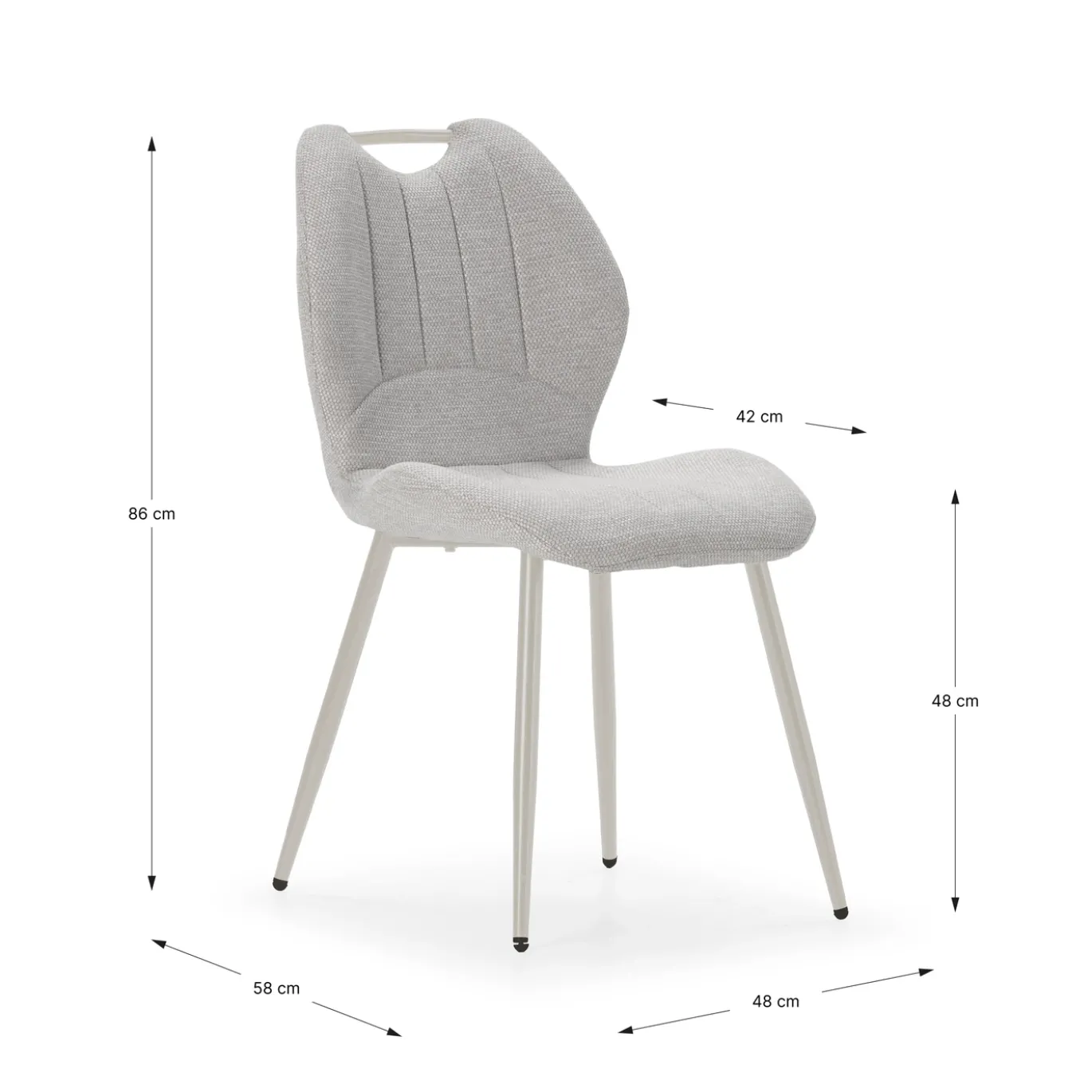 Eetkamerstoel Muli Beige /beige - Giga Meubel