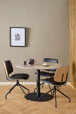 Eetkamerstoel Muris Zwart Pu - Giga Living