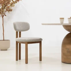 Eetkamerstoel Noor Beige/Naturel - Giga Meubel