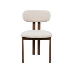 Eetkamerstoel Noor Beige/Walnoot - Giga Meubel
