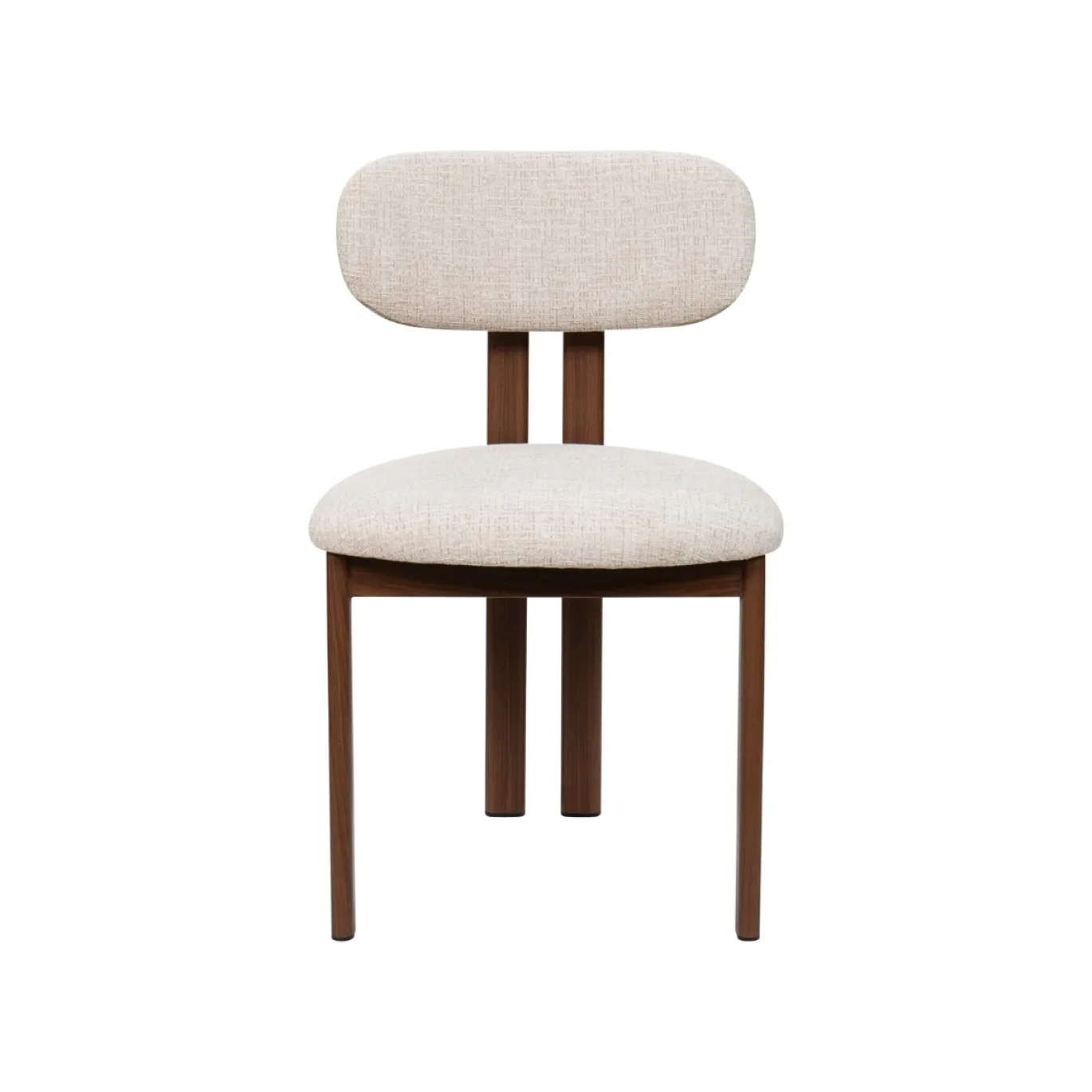 Eetkamerstoel Noor Beige/Walnoot - Giga Meubel