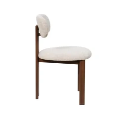 Eetkamerstoel Noor Beige/Walnoot - Giga Meubel