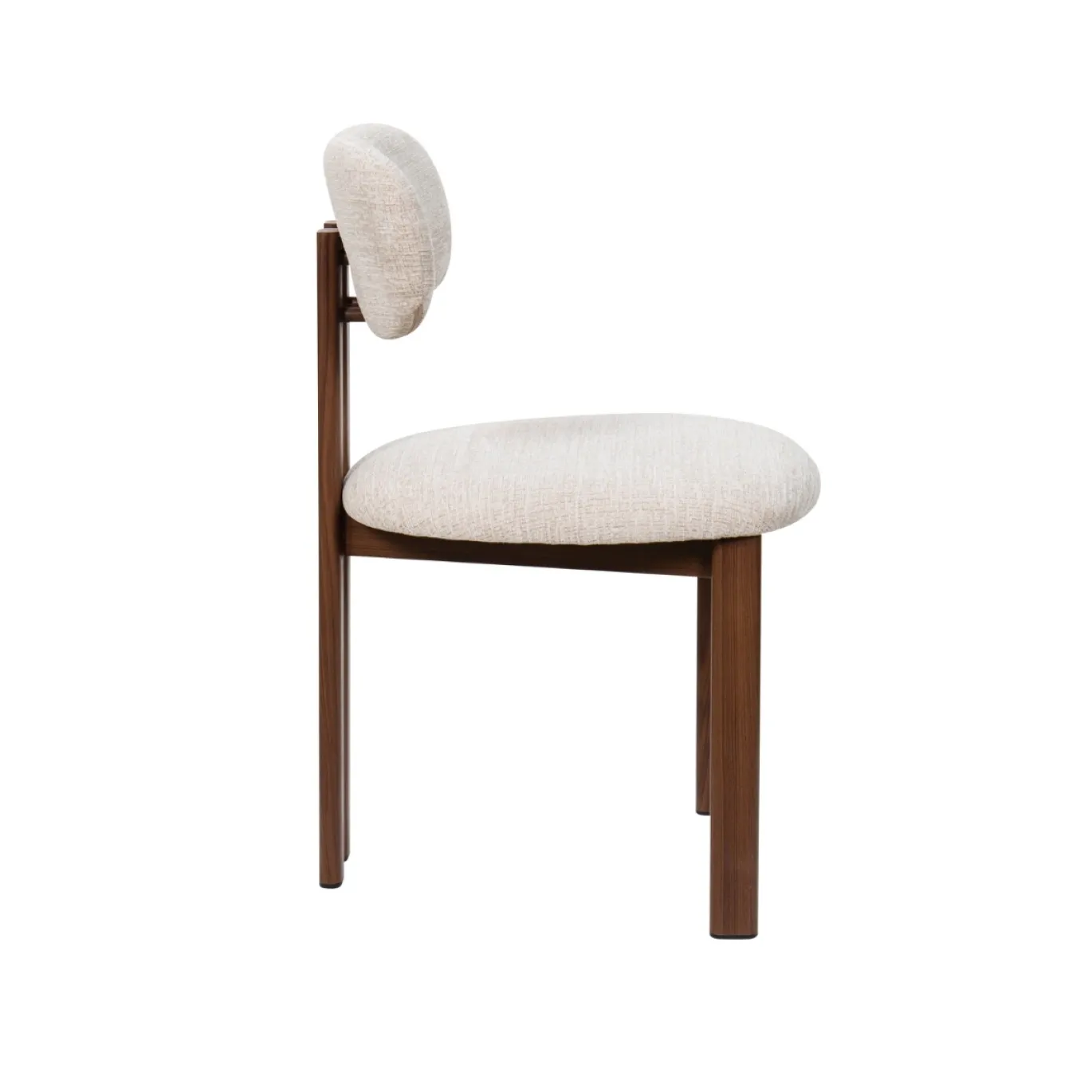 Eetkamerstoel Noor Beige/Walnoot - Giga Meubel