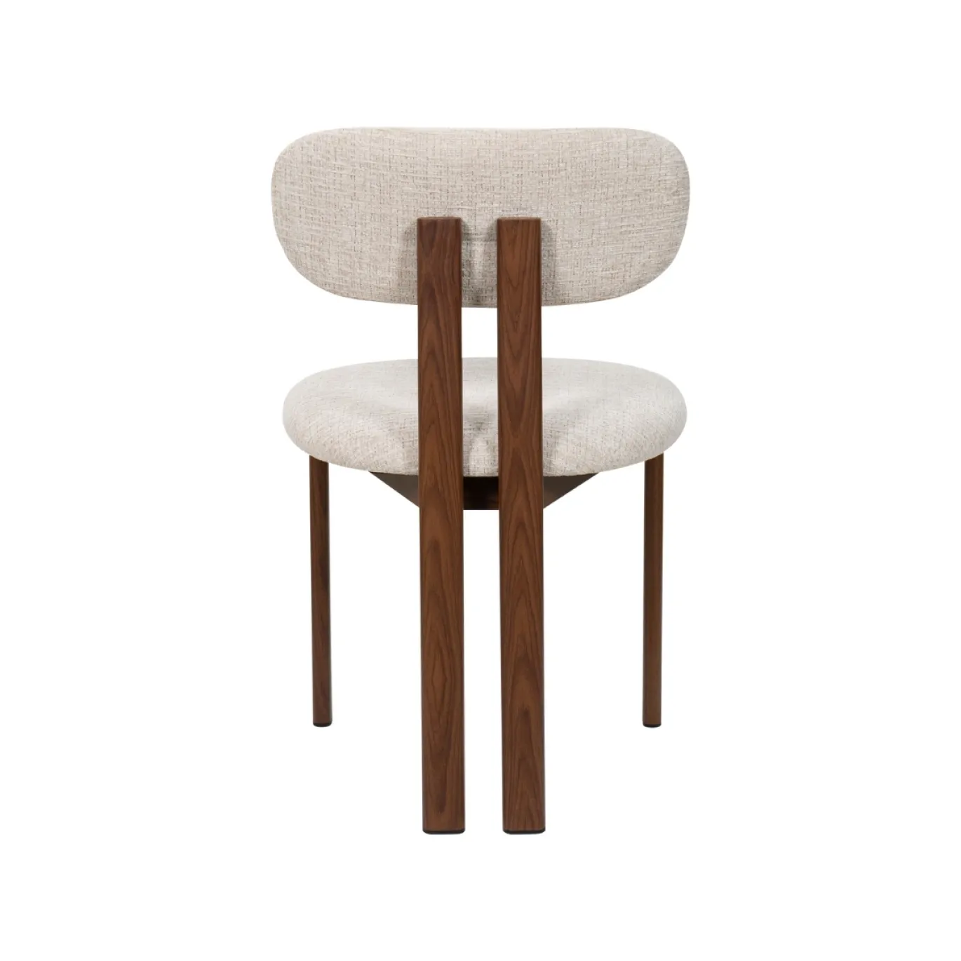 Eetkamerstoel Noor Beige/Walnoot - Giga Meubel