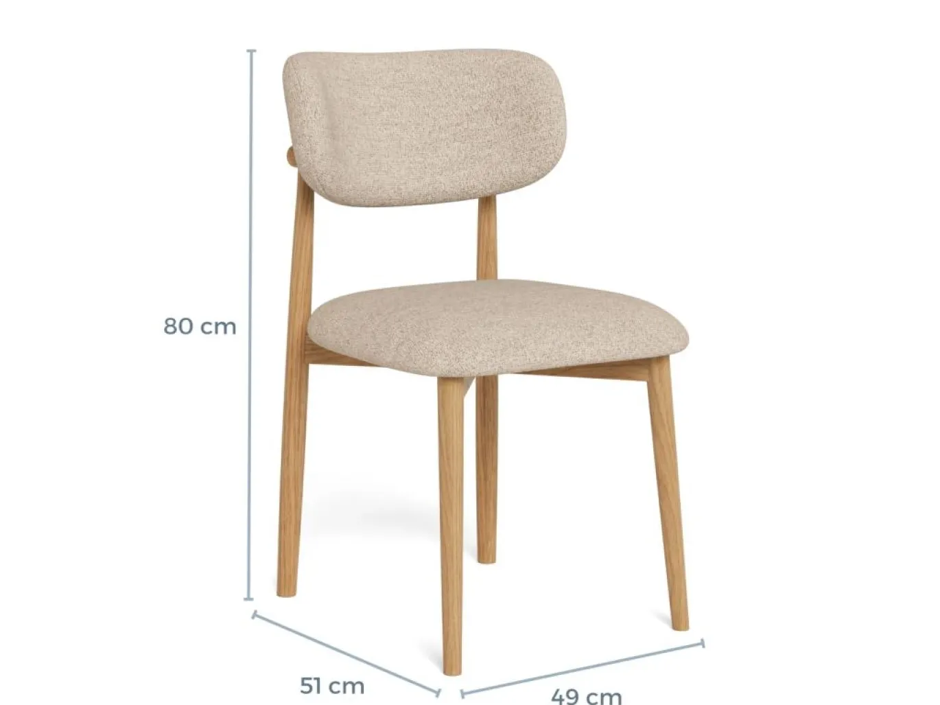 Eetkamerstoel Norton Cona Beige Set van 2 - Giga Living